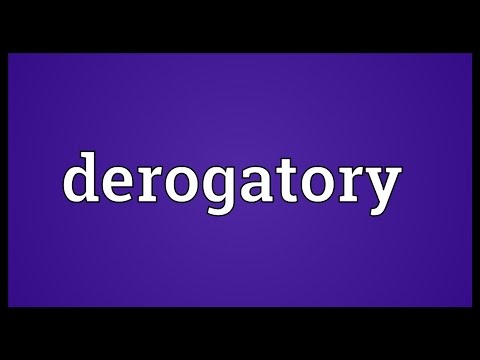 Derogatory Meaning