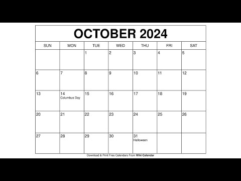 Free Printable October 2024 Calendar Templates With Holidays - Wiki Calendar