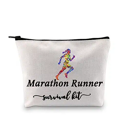 GJTIM Running Runner Gift Marathoner Gift Marathon Runner Zipper Pouch Marathon Runner Survival Kit Makeup Bag (Survival Marathon Runner Bag)
