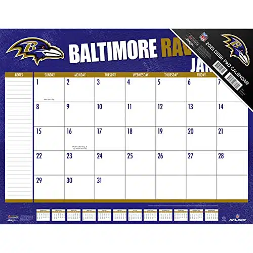 Turner Sports Baltimore Ravens XDesk Calendar (), Multi