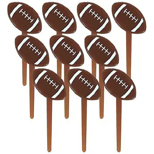 Amscan Football Molded Party Picks  pieces