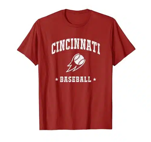 Cincinnati Baseball Vintage Gameday Retro Baseball Lover T Shirt