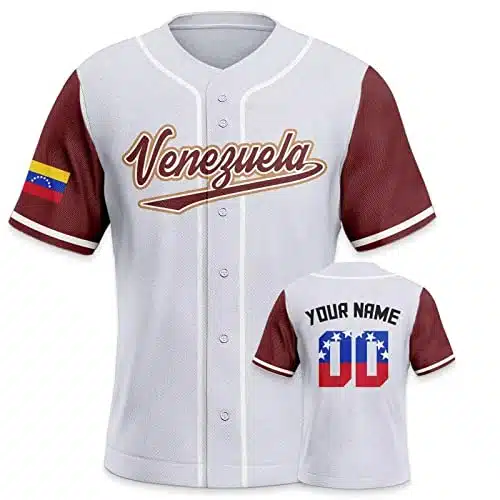 Custom orld Baseball Venezuela Jersey Sports Shirt for Fans Men Youth Women Gifts Personalize Your Name Number S XL