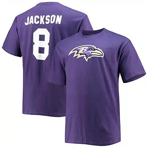 Fanatics Men's Lamar Jackson Purple Baltimore Ravens Player Icon Name & Number T Shirt