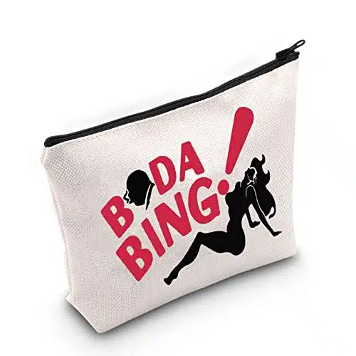LEVLO Sopranos Fans Cosmetic Make Up Bag Sopranos Inspired Gift Bada Bing Sopranos Makeup Zipper Pouch Bag For Friend Family (Bada Bing)