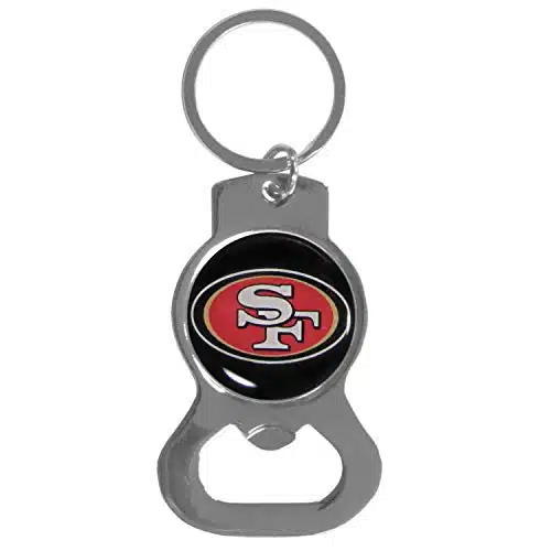 NFL Siskiyou Sports Fan Shop San Francisco ers Bottle Opener Key Chain One Size Team Color , Black