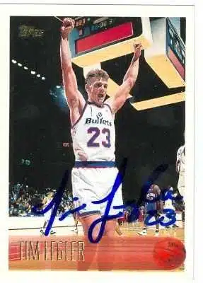 Tim Legler autographed Basketball Card (Washington Bullets) Topps #  Autographed Basketball Cards