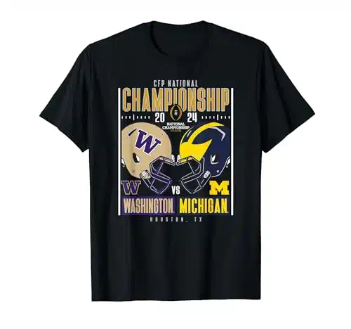 Washington vs Michigan CFP National Championship Helmet T Shirt