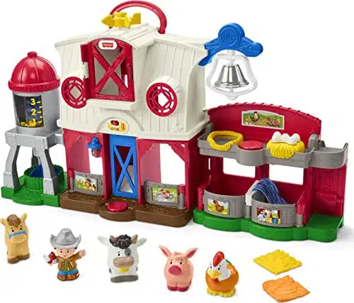 Fisher Price Little People Toddler Learning Toy Caring for Animals Farm Electronic Playset with Smart Stages for Ages + Years