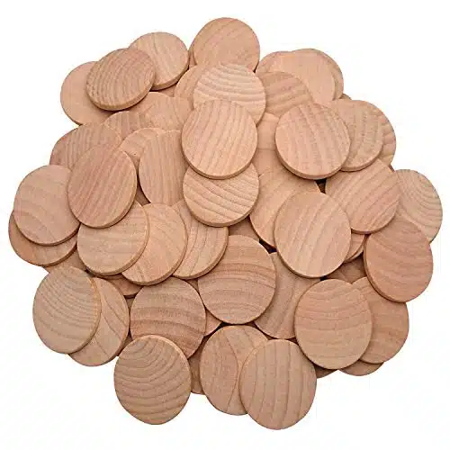 Inch Natural Wood Slices Unfinished Round Wood Coins for DIY Arts & Crafts Projects, per Pack.