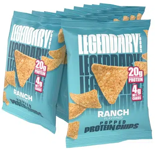 Legendary Foods   High Protein Tortilla Shaped Chips, x of Keto Friendly Low Carb and Gluten Free Snacks  Ideal for Healthy Low Calorie and Low Sugar Diet  Protein Chips   Ran