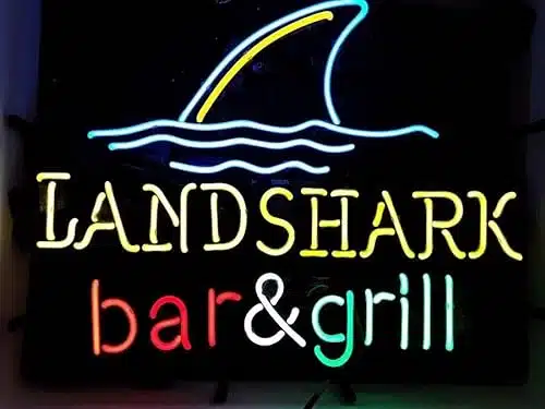 Queen Sense xLandSharks Land shark Fin Bar & Grill Neon Sign Light Man Cave Bar Pub Beer Gift Neon Lamp ALSBG