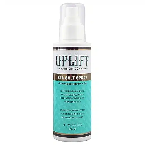 Uplift Provisions Company Sea Salt Spray   Versatile Texture Spray for Hair to Achieve Perfect Beach Waves, Amplify Curly Hair, or Boost Volume in Fine or Thin Strands   oz