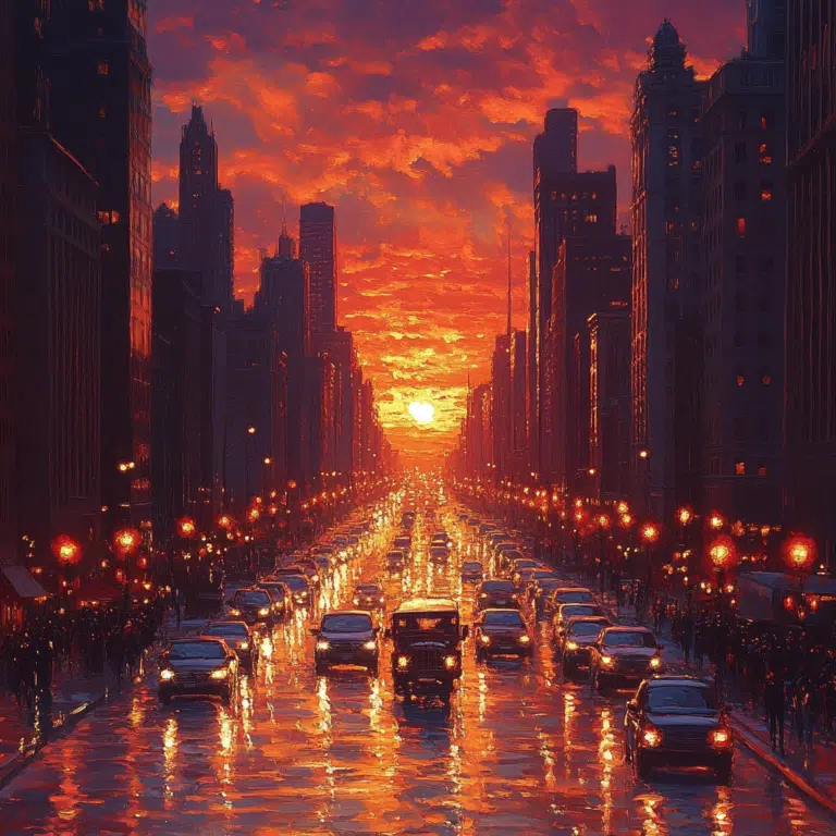 chicagohenge sunset