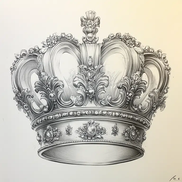 how to draw a crown